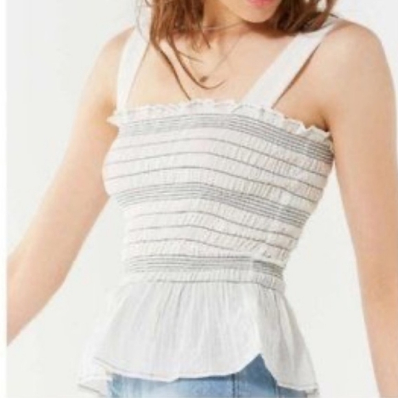 Urban outfitters NWT Smocked Peplum tank top. - Picture 1 of 12